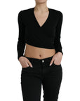 Dolce & Gabbana Elegant Black Virgin Wool Cardigan Sweater