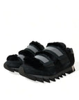 Dolce & Gabbana Elegant Fur-Embellished Suede Sneakers