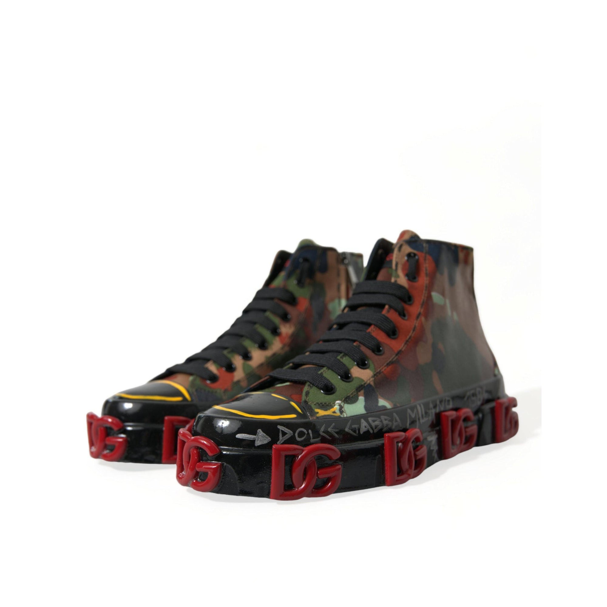 Dolce & Gabbana Multicolor High-Top Sneakers with Luxe Appeal