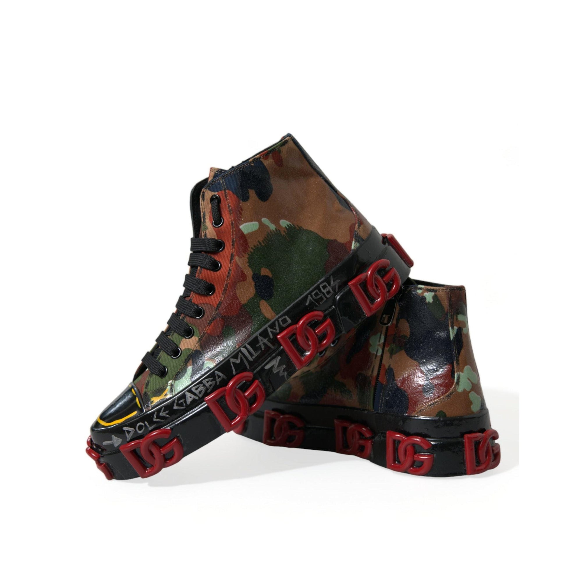 Dolce & Gabbana Multicolor High-Top Sneakers with Luxe Appeal
