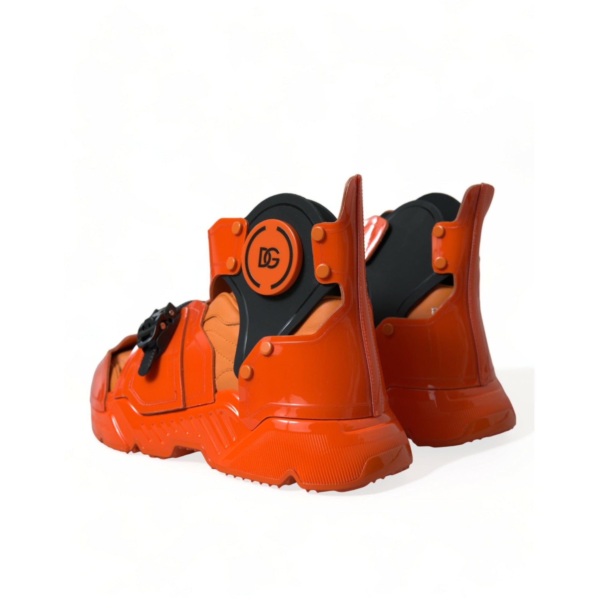 Dolce & Gabbana Orange Breezy High-Top Sneakers Charm