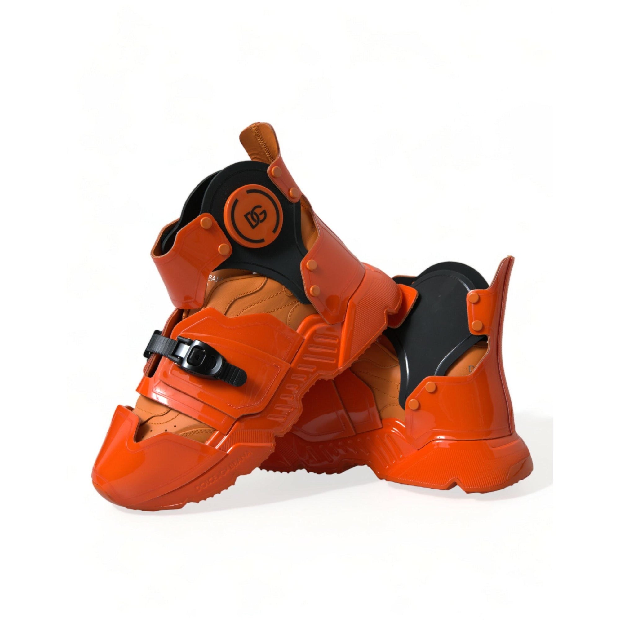 Dolce & Gabbana Orange Breezy High-Top Sneakers Charm