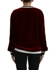 Dolce & Gabbana Elegant Burgundy Silk-Blend Sweater