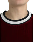 Dolce & Gabbana Elegant Burgundy Silk-Blend Sweater