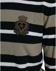 Dolce & Gabbana Elegant Striped Turtleneck Wool Sweater