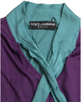 Dolce & Gabbana Multicolor Silk Pussy-bow Sweater