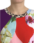 Dolce & Gabbana Multicolor Cotton Silk Patchwork Blouse