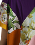 Dolce & Gabbana Multicolor Cotton Silk Patchwork Blouse
