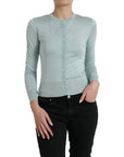 Dolce & Gabbana Elegant Light Blue Silk Cardigan