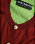 Dolce & Gabbana Elegant Silk Cardigan Sweater in Vibrant Tones