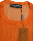 Dolce & Gabbana Chic Orange Crew Neck Tank Top