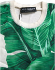 Dolce & Gabbana Silk Banana Leaf Print Tank Top