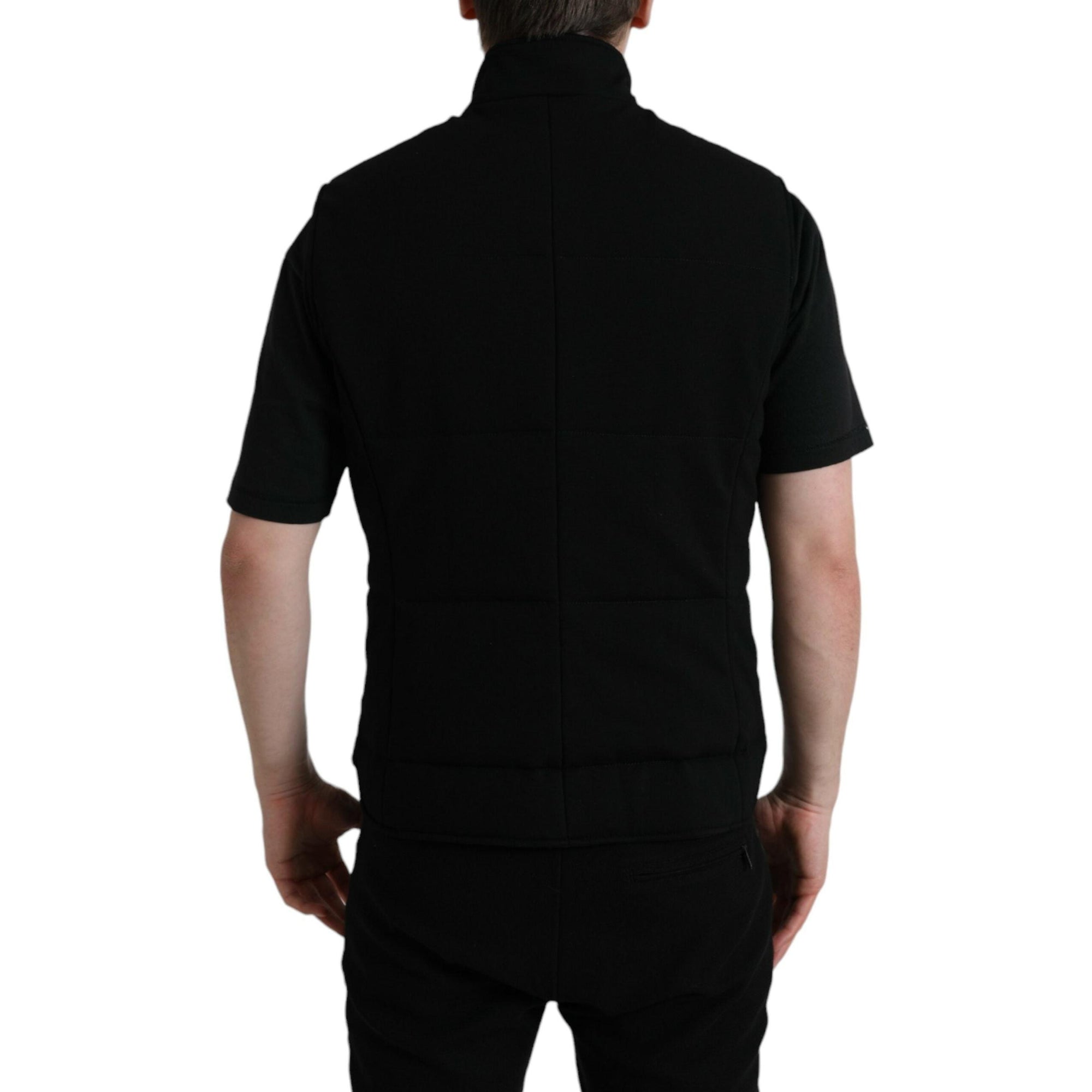 Dolce & Gabbana Elegant Black Sleeveless Vest Jacket