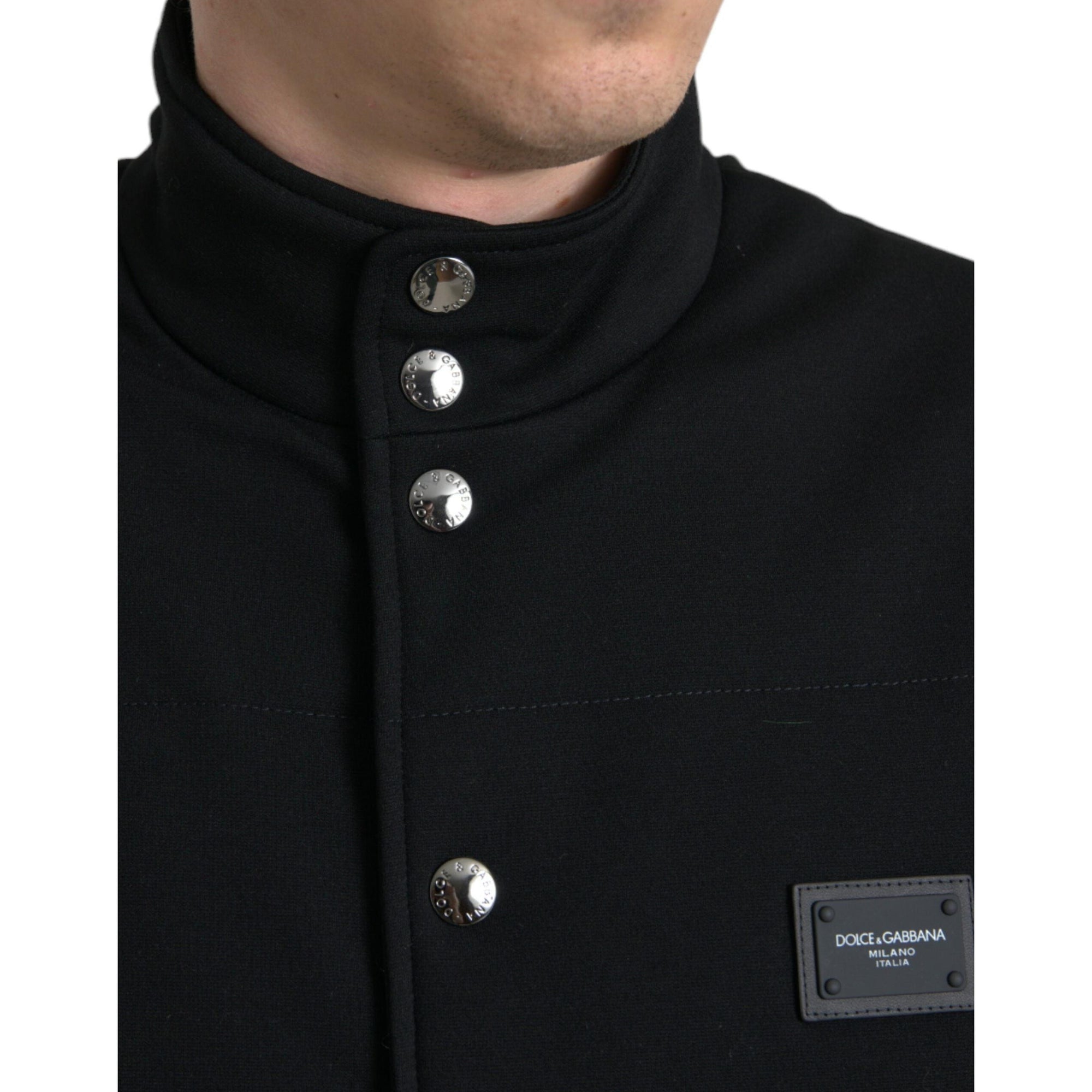Dolce & Gabbana Elegant Black Sleeveless Vest Jacket