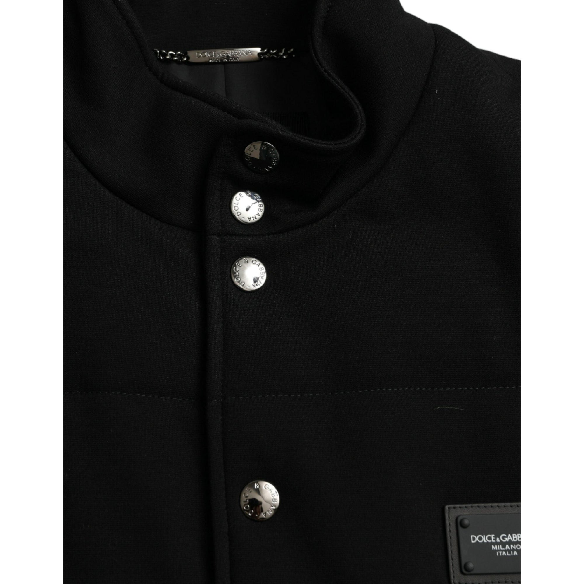 Dolce & Gabbana Elegant Black Sleeveless Vest Jacket