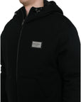 Dolce & Gabbana Elegant Black Bomber Jacket with Hood