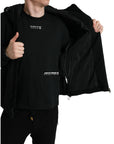 Dolce & Gabbana Elegant Black Bomber Jacket with Hood