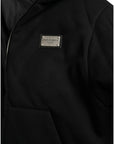 Dolce & Gabbana Elegant Black Bomber Jacket with Hood