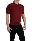 Dolce & Gabbana Elegant Silk Maroon Polo T-Shirt
