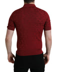 Dolce & Gabbana Elegant Silk Maroon Polo T-Shirt