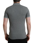 Dolce & Gabbana Elegant Grey Cotton Polo T-Shirt