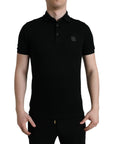 Dolce & Gabbana Elegant Black Cotton Polo Shirt