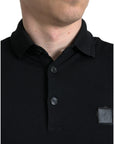 Dolce & Gabbana Elegant Black Cotton Polo Shirt