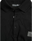 Dolce & Gabbana Elegant Black Cotton Polo Shirt