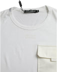 Dolce & Gabbana Elegant White Crew Neck Cotton Tee