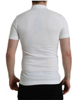 Dolce & Gabbana Crown Embroidered White Cotton Polo