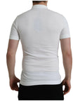 Dolce & Gabbana Crown Embroidered White Cotton Polo