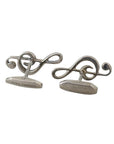 Dolce & Gabbana Elegant Silver Tremble Clef Cufflinks