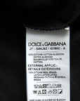 Dolce & Gabbana Elegant Black Cotton Crewneck Tee with Dog Tag Detail