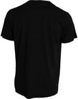 Dolce & Gabbana Elegant Black Cotton Crewneck Tee with Dog Tag Detail