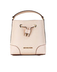Michael Kors Mercer Small Powder Blush Pebble Leather Bucket Crossbody Bag Purse