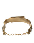 Dolce & Gabbana Gold-Tone Crystal Embellished Waist Belt