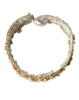 Dolce & Gabbana Elegant Gold-Tone Faux Pearl Floral Belt