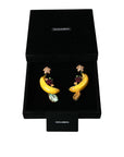 Dolce & Gabbana Chic Clip-on Banana Dangle Earrings