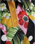 Dolce & Gabbana Multicolor Cashmere-Silk Blend Henley Sweater