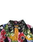 Dolce & Gabbana Multicolor Cashmere-Silk Blend Henley Sweater