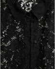 Dolce & Gabbana Elegant Floral Lace Blouse Top