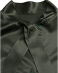 Dolce & Gabbana Elegant Silk Ascot Collar Blouse