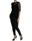 Dolce & Gabbana Elegant Floral Lace Blouse Top