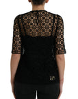 Dolce & Gabbana Elegant Floral Lace Blouse Top