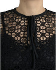 Dolce & Gabbana Elegant Floral Lace Blouse Top