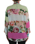 Dolce & Gabbana Elegant Multicolor Silk Blend Long Sleeve Top