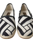 Dolce & Gabbana Elegant Striped Leather Espadrilles