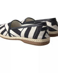 Dolce & Gabbana Elegant Striped Leather Espadrilles
