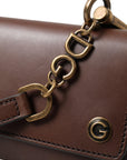 Dolce & Gabbana Elegant Leather Shoulder Bag in Rich Brown