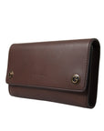 Dolce & Gabbana Elegant Leather Shoulder Bag in Rich Brown